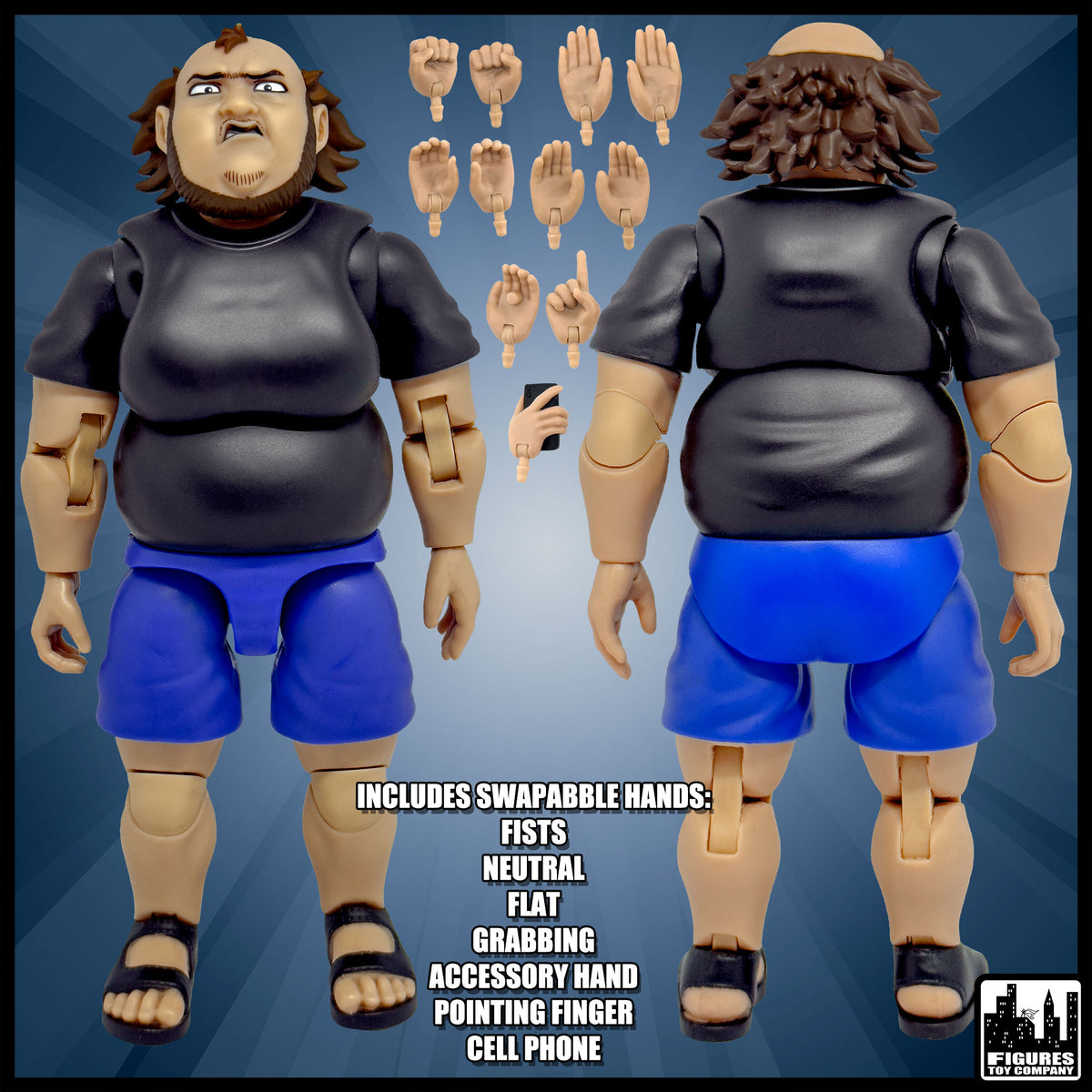 Ultimate Wrestling Crowd Fan Figures Four-Pack for WWE &amp; AEW Wrestling Figures [Series 2]