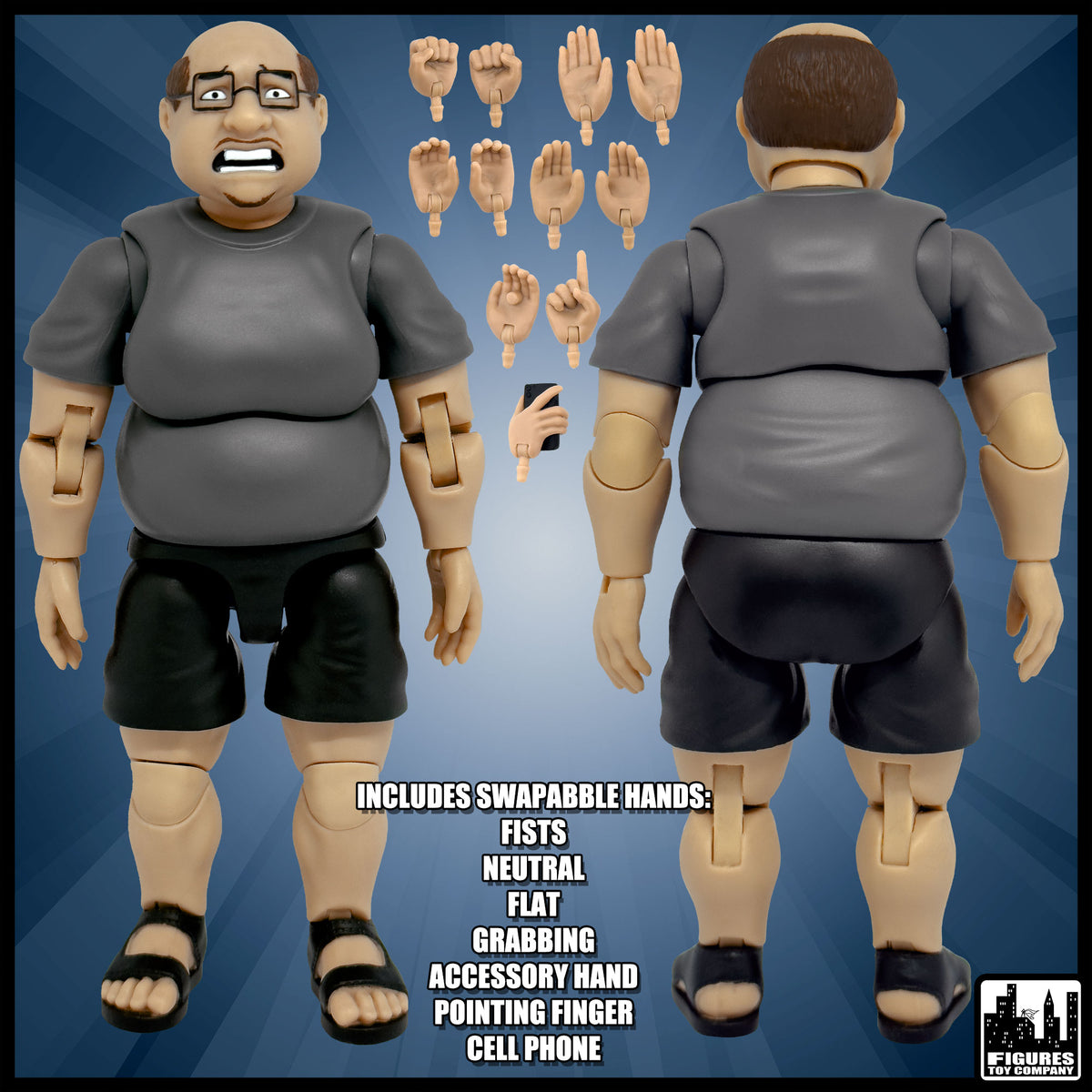 Ultimate Wrestling Crowd Fan Figures Four-Pack for WWE &amp; AEW Wrestling Figures [Series 1]