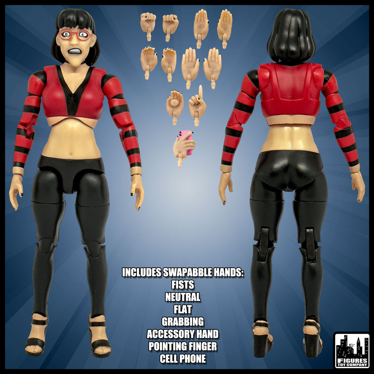 Ultimate Wrestling Crowd Fan Figures Four-Pack for WWE &amp; AEW Wrestling Figures [Series 3]