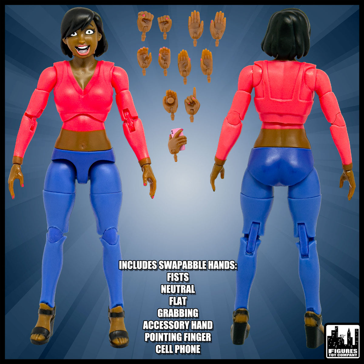 Ultimate Wrestling Crowd Fan Figures Four-Pack for WWE &amp; AEW Wrestling Figures [Series 2]