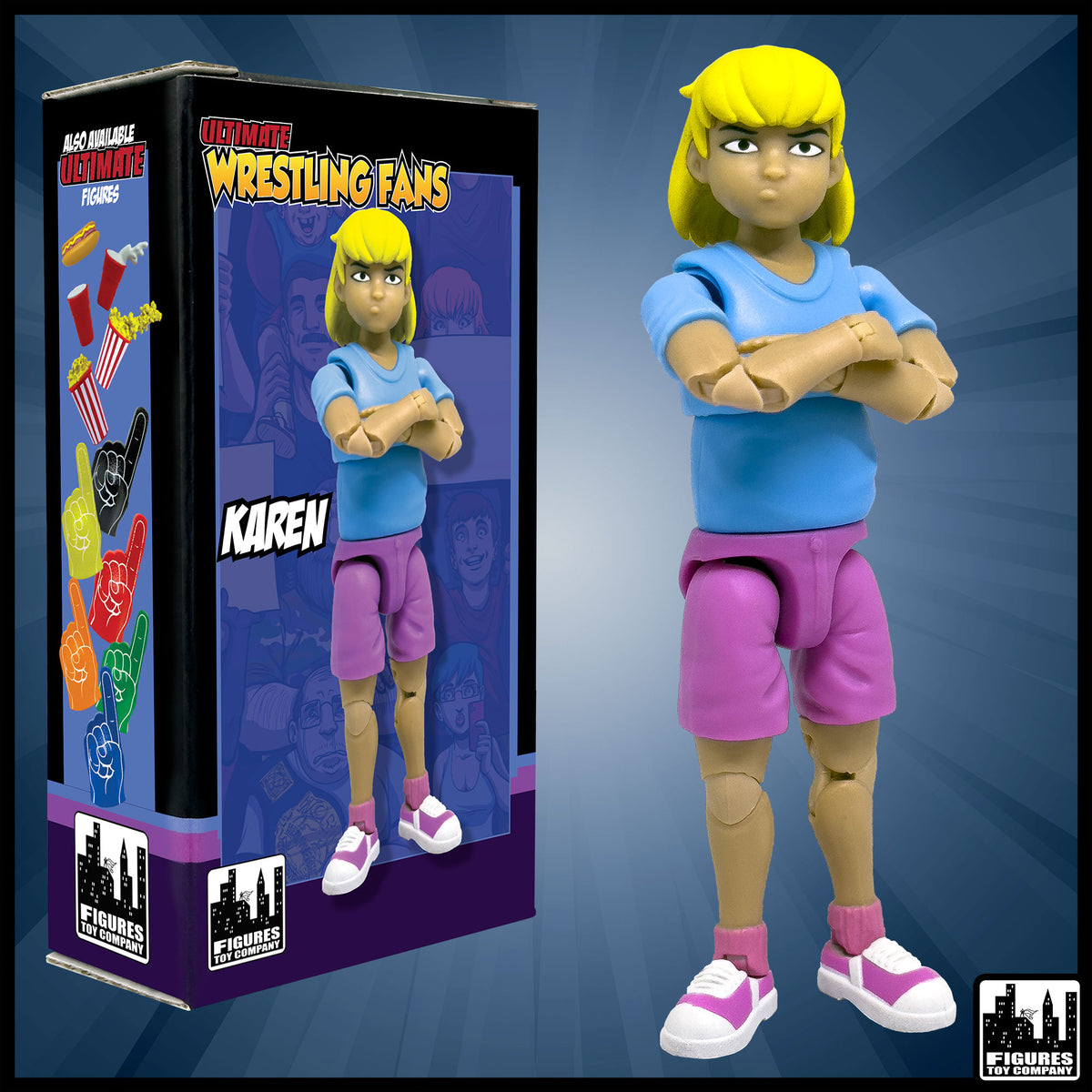 Ultimate Wrestling Crowd Fan Figures for WWE &amp; AEW Action Figures: Karen