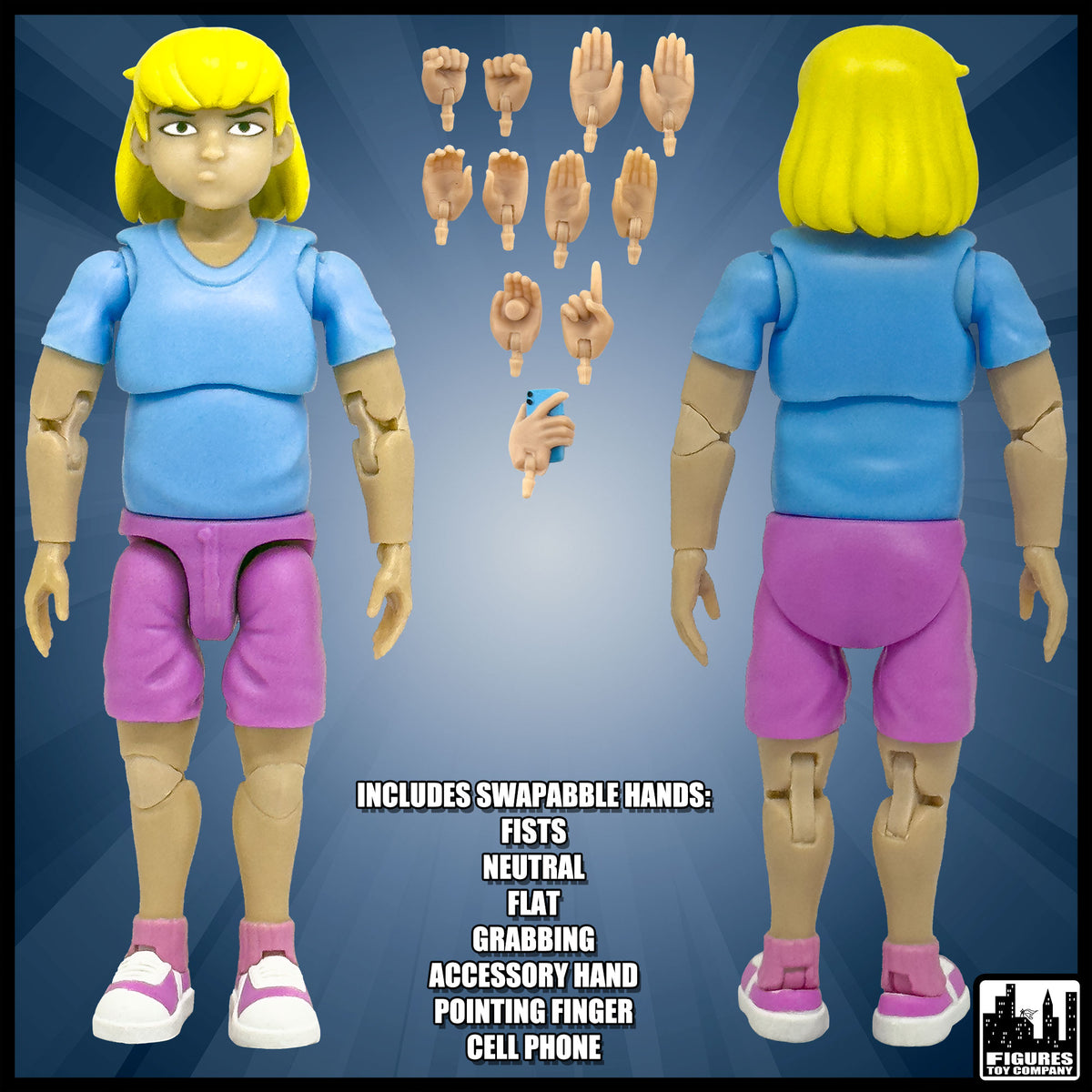 Ultimate Wrestling Crowd Fan Figures Four-Pack for WWE &amp; AEW Wrestling Figures [Series 1]