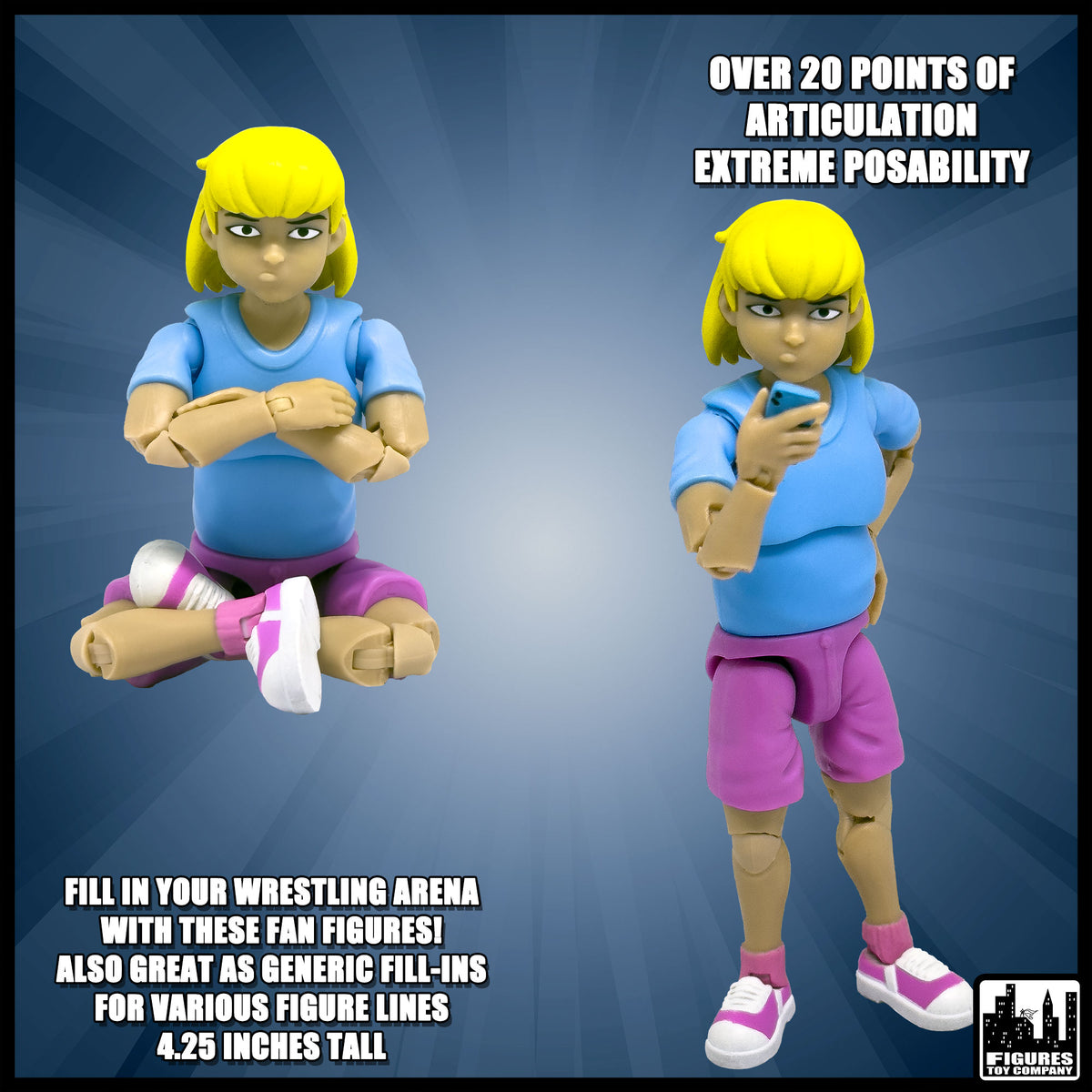 Ultimate Wrestling Crowd Fan Figures for WWE &amp; AEW Action Figures: Karen