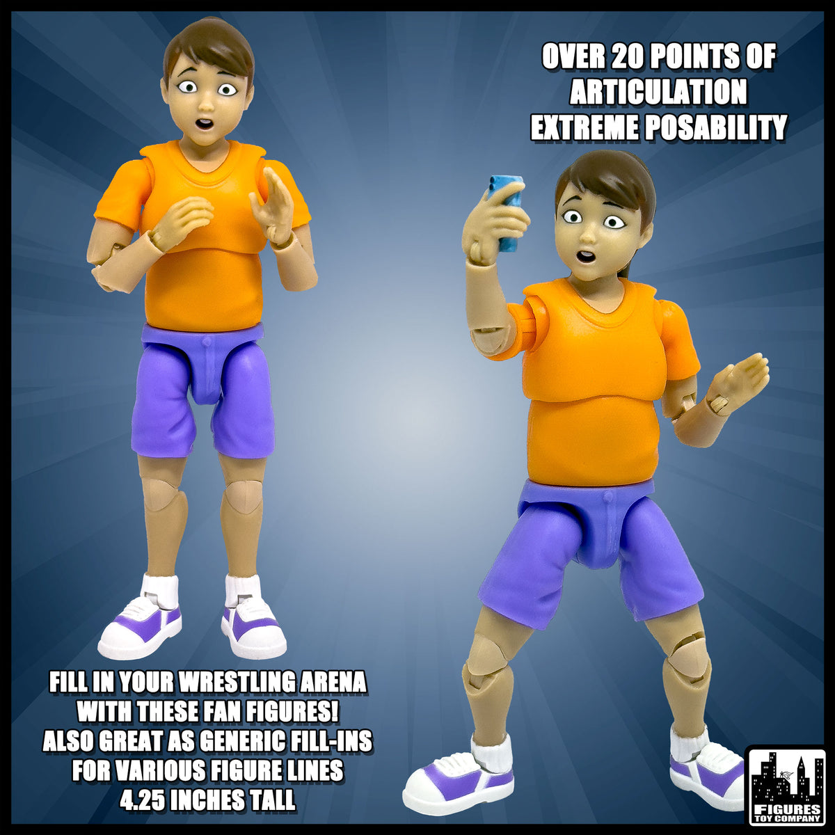 Ultimate Wrestling Crowd Fan Figures for WWE &amp; AEW Action Figures: Kaylee