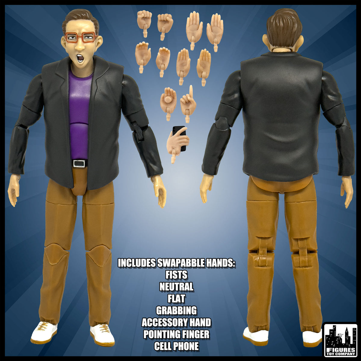 Ultimate Wrestling Crowd Fan Figures Four-Pack for WWE &amp; AEW Wrestling Figures [Series 5]