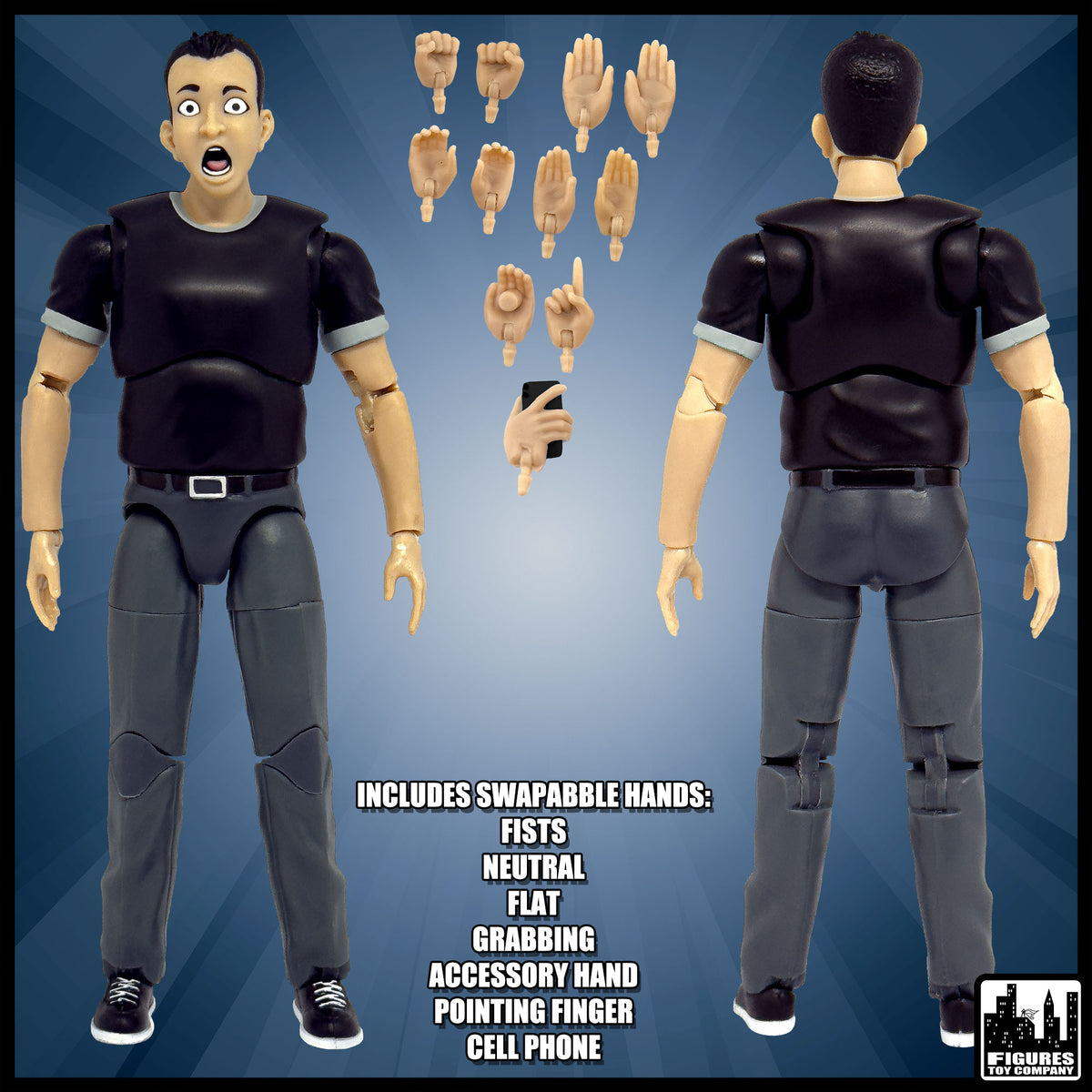 Ultimate Wrestling Crowd Fan Figures Four-Pack for WWE &amp; AEW Wrestling Figures [Series 3]