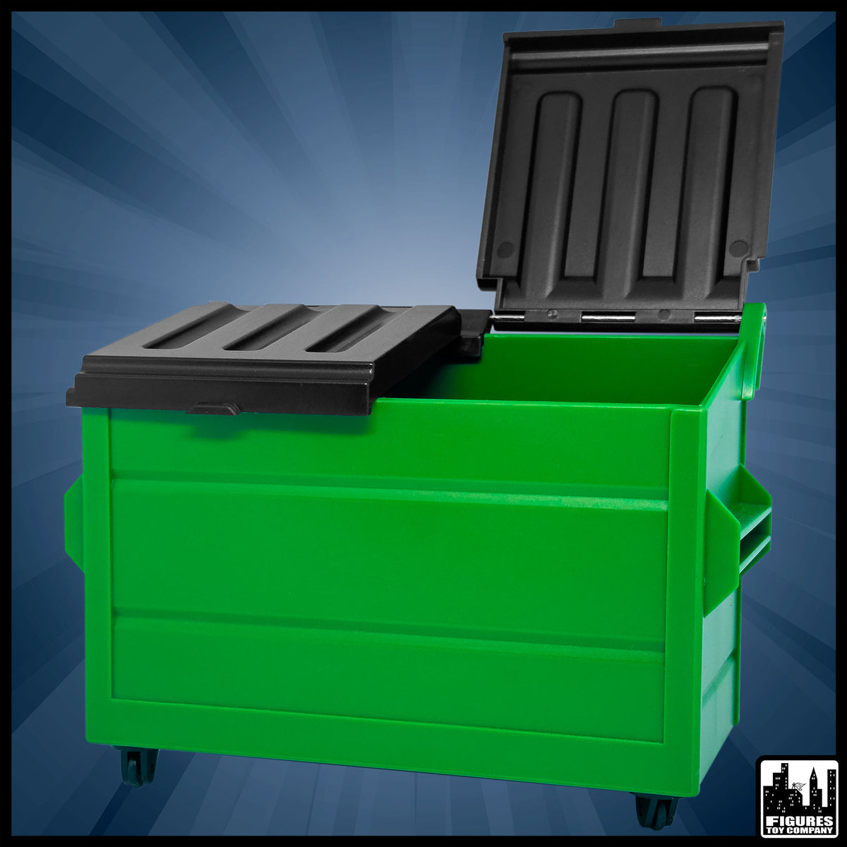 Green Dumpster for WWE & AEW Wrestling Action Figures