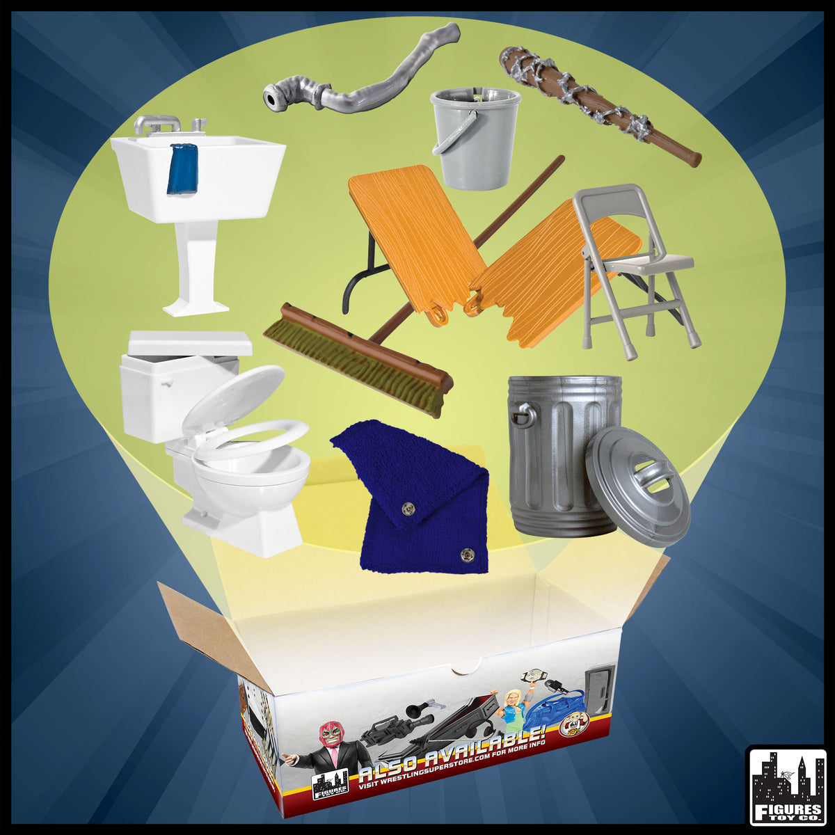 Hardcore Bathroom Deal for WWE &amp; AEW Wrestling Action Figures