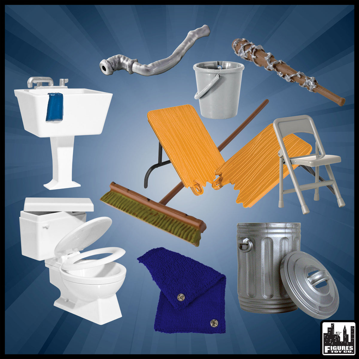 Hardcore Bathroom Deal for WWE &amp; AEW Wrestling Action Figures