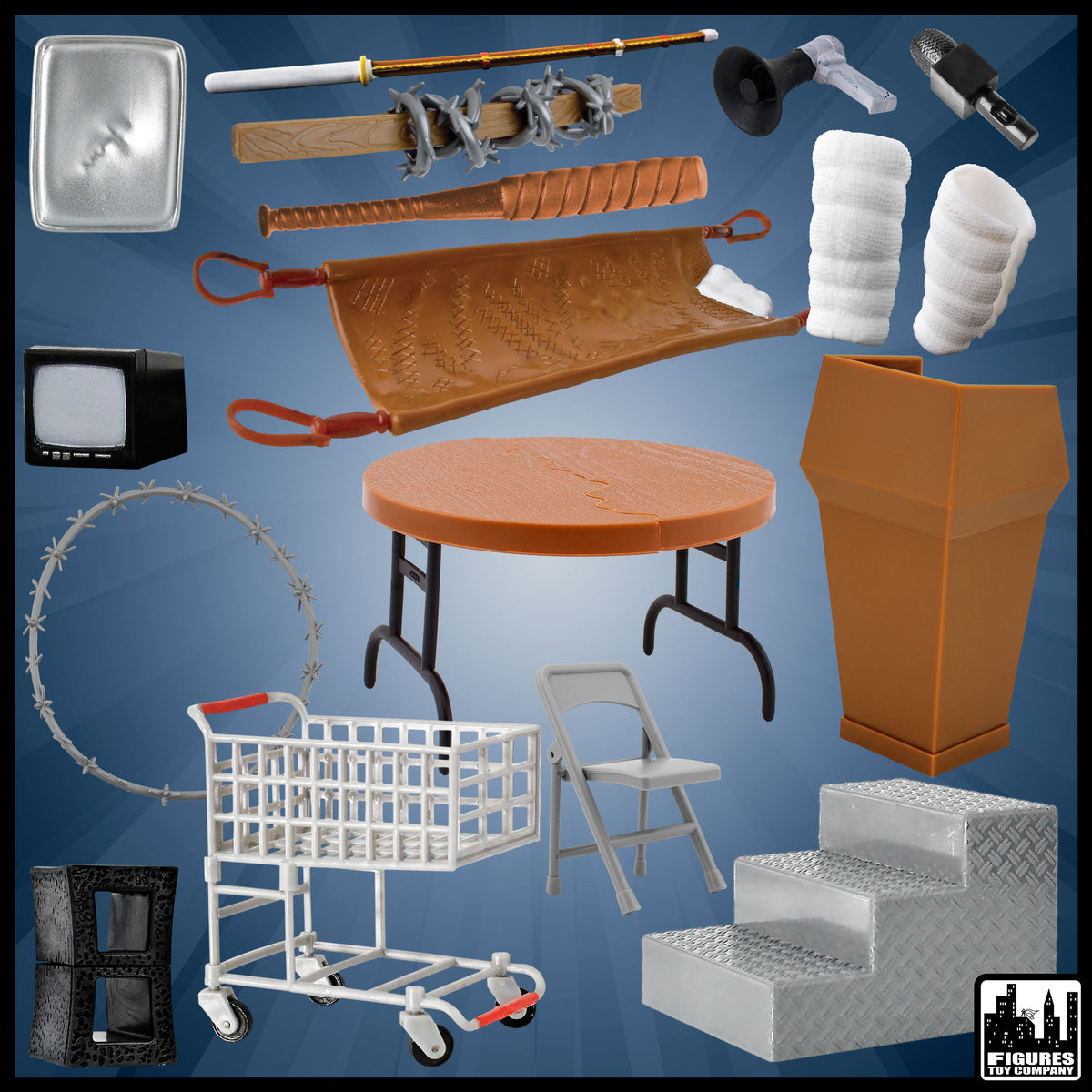 Last Man Standing Match 16 piece accessory set for wrestling figures