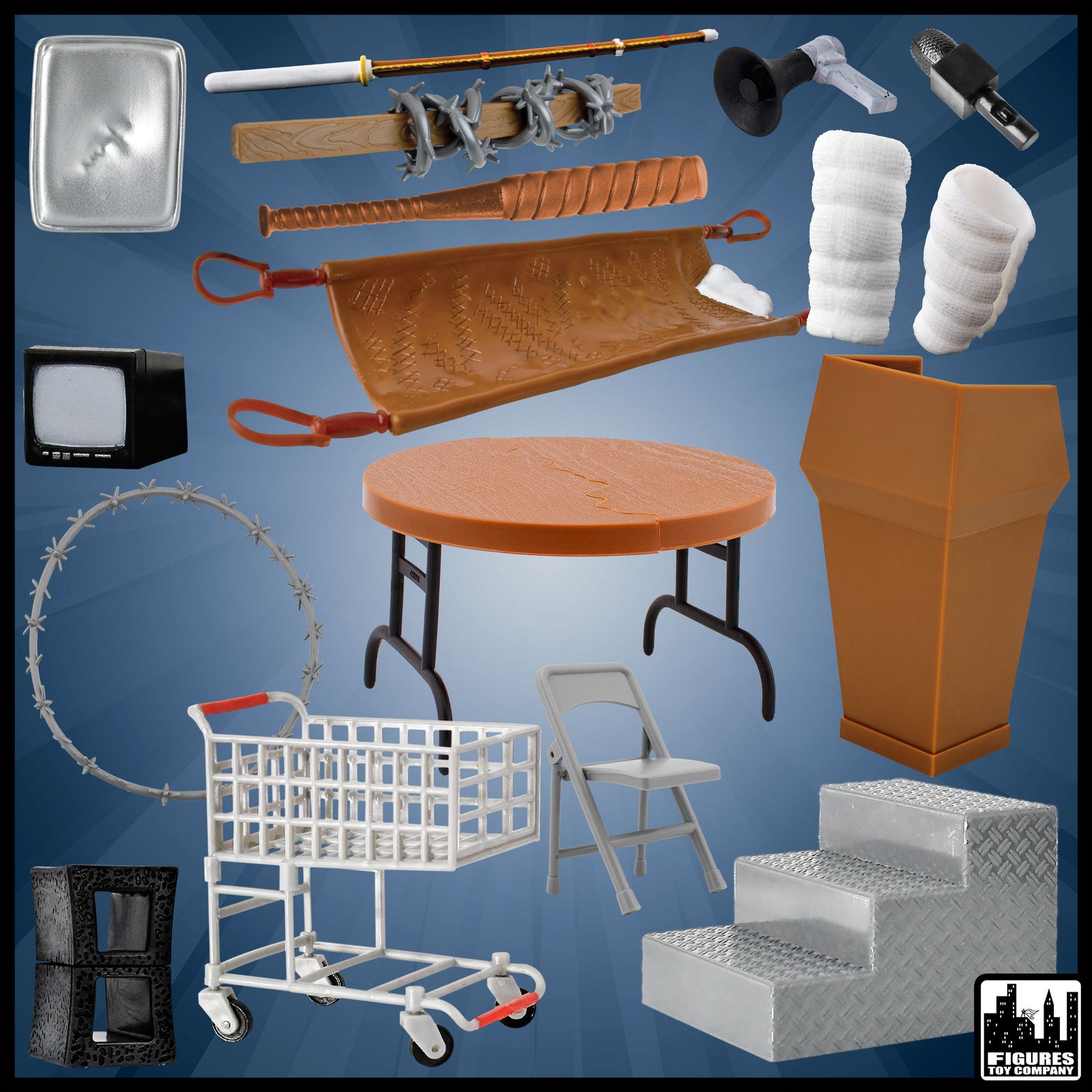 Last Man Standing Match 16 piece accessory set for wrestling figures
