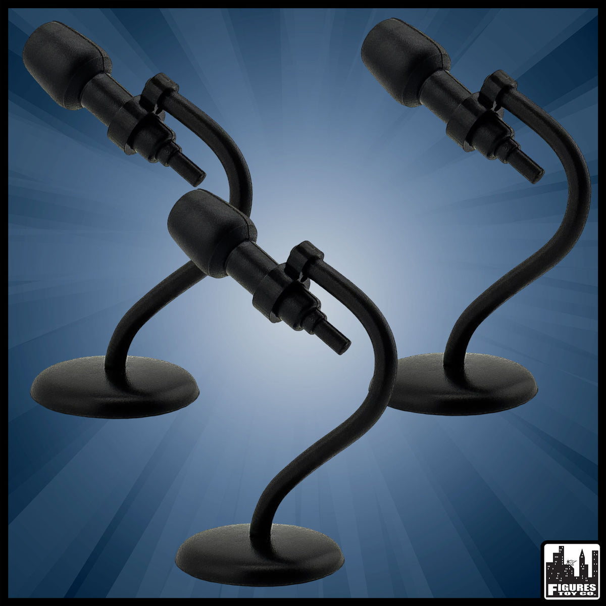 Deluxe Microphone With Stand for WWE &amp; AEW Wrestling Action Figures