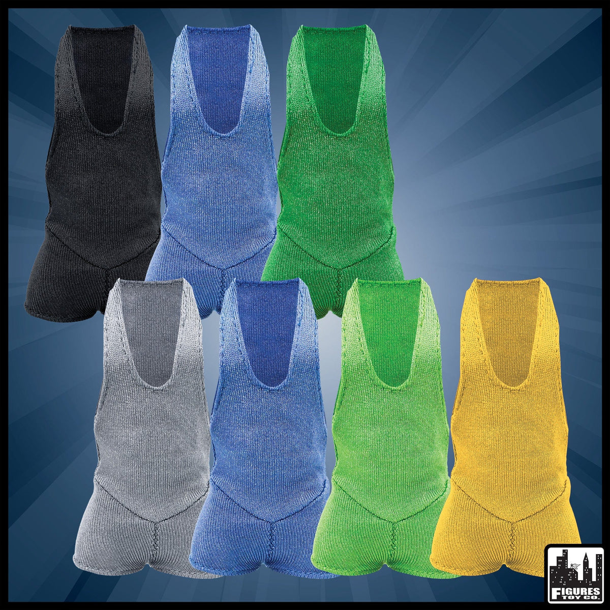 Set of 7 Different Singlets for WWE &amp; AEW Wrestling Action Figures