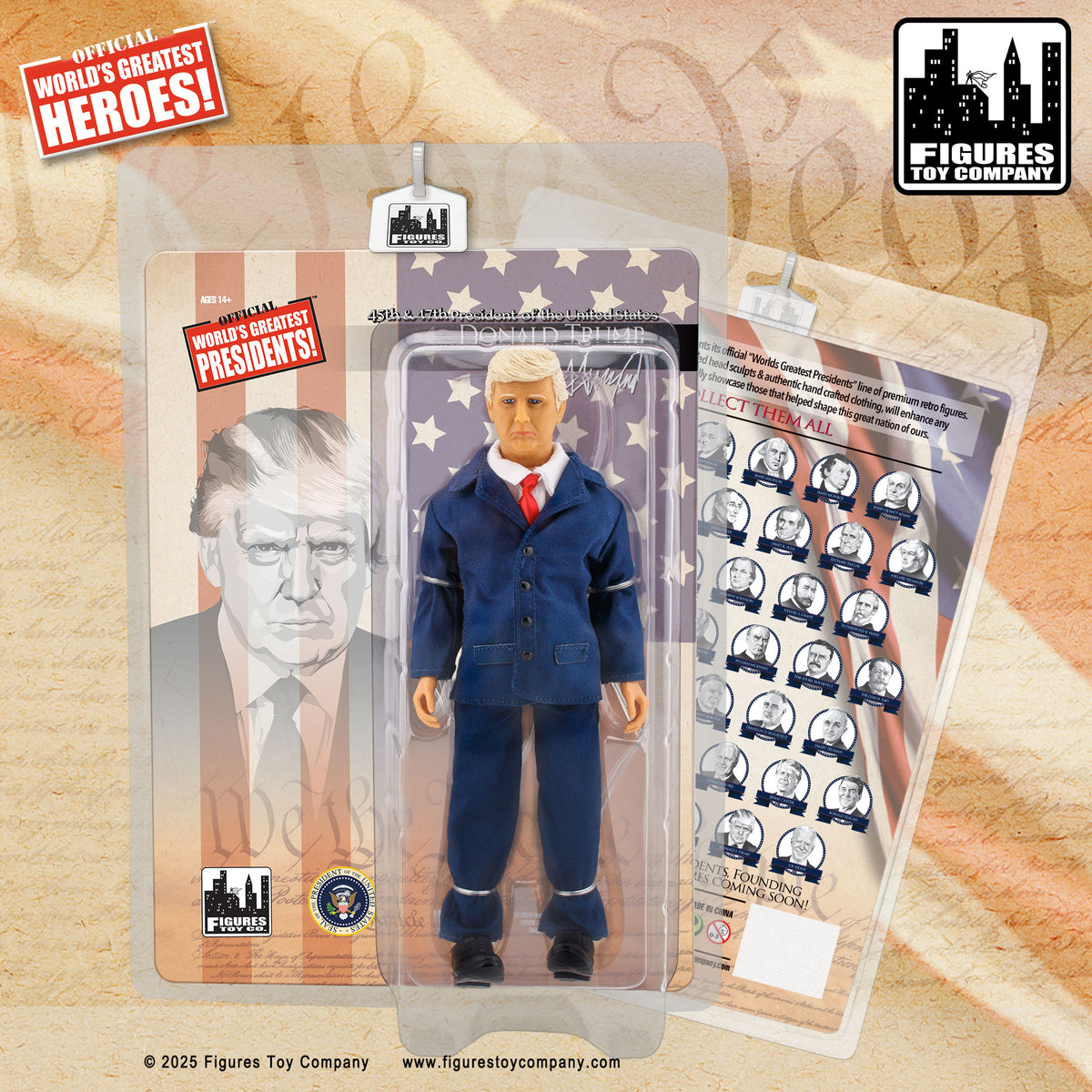 US Presidents 8 Inch Action Figures Series: Donald Trump [Blue Suit]