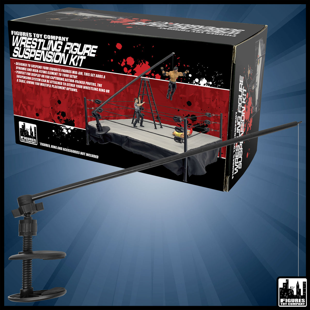 Wrestling Action Figure Suspension Kit for WWE &amp; AEW Wrestling Action Figures
