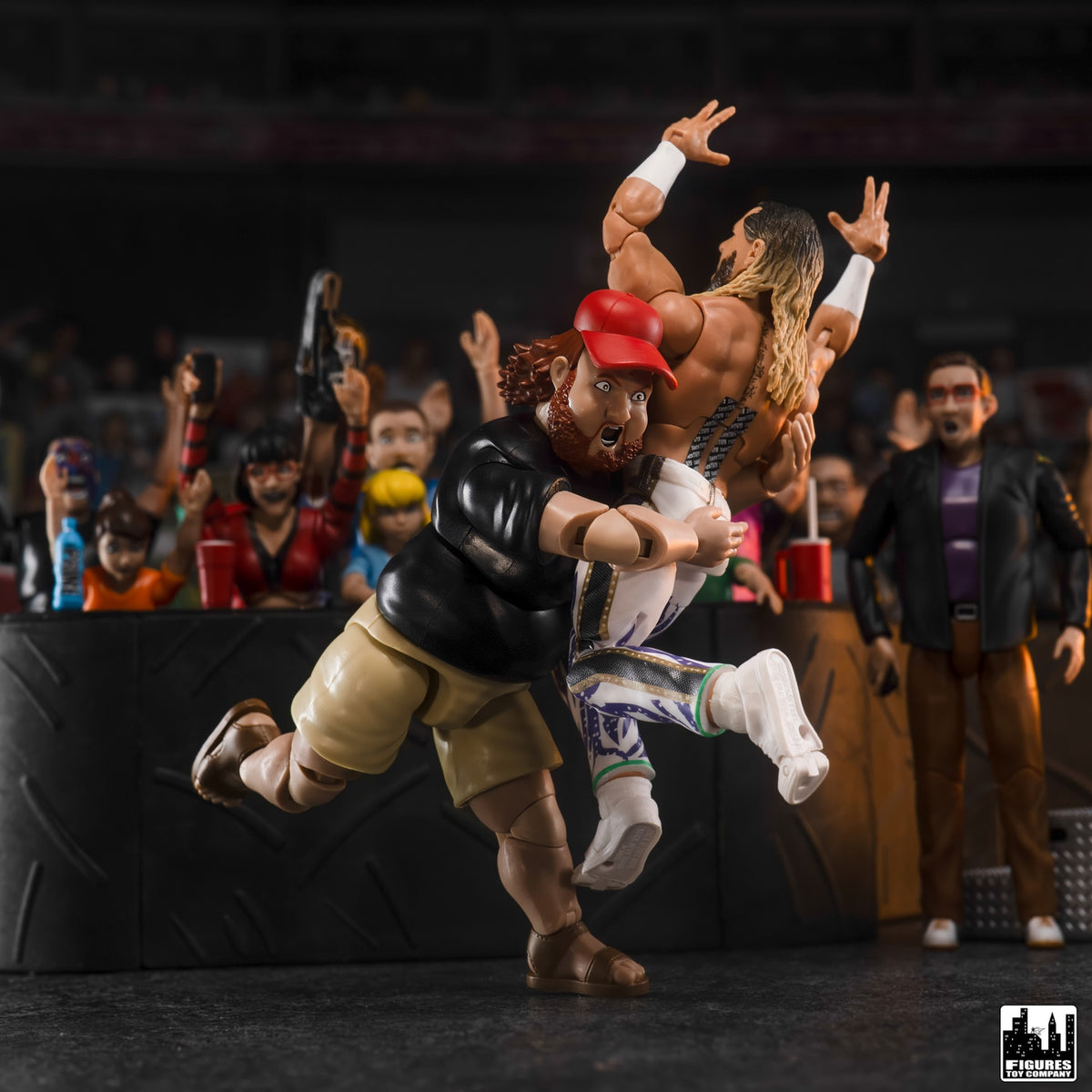 Ultimate Wrestling Crowd Fan Figures Four-Pack for WWE &amp; AEW Wrestling Figures [Series 3]