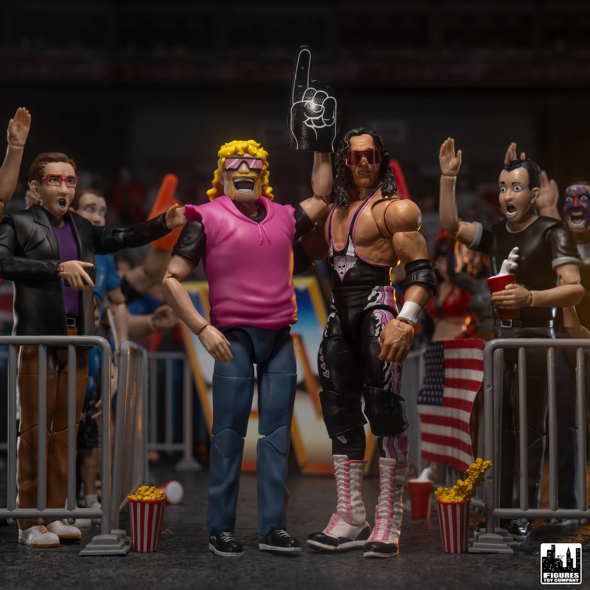 Ultimate Wrestling Crowd Fan Figures Four-Pack for WWE &amp; AEW Wrestling Figures [Series 2]