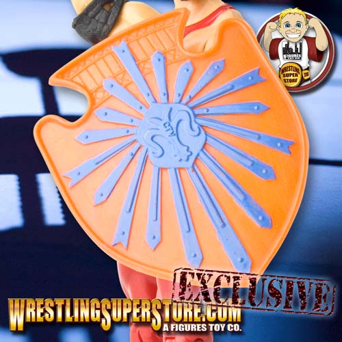 Orange &amp; Blue Shield for WWE &amp; AEW Wrestling Action Figures