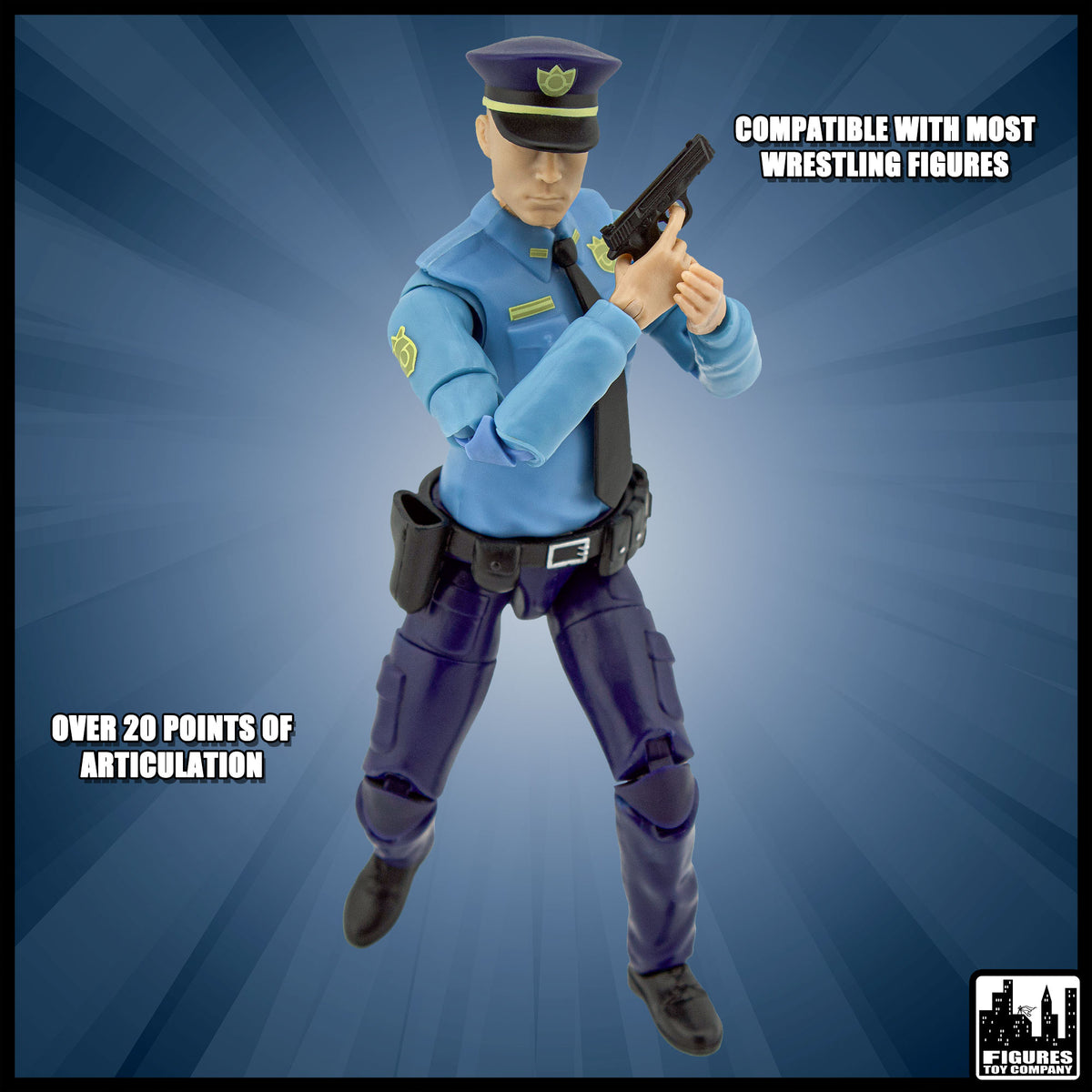 Ultimate 6.5 Inch Police Officer Action Figure With Deluxe Articulation