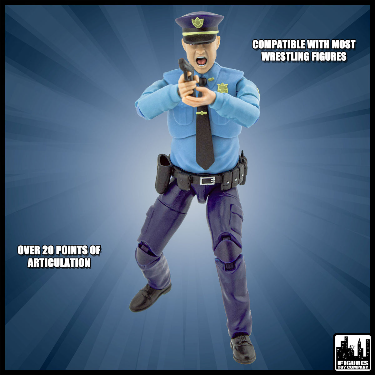 Ultimate 6.5 Inch Police Officer Action Figure With Deluxe Articulation