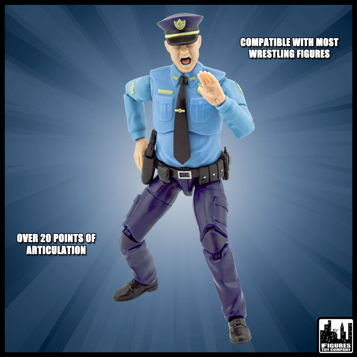 Ultimate 6.5 Inch Police Officer Action Figure With Deluxe Articulation