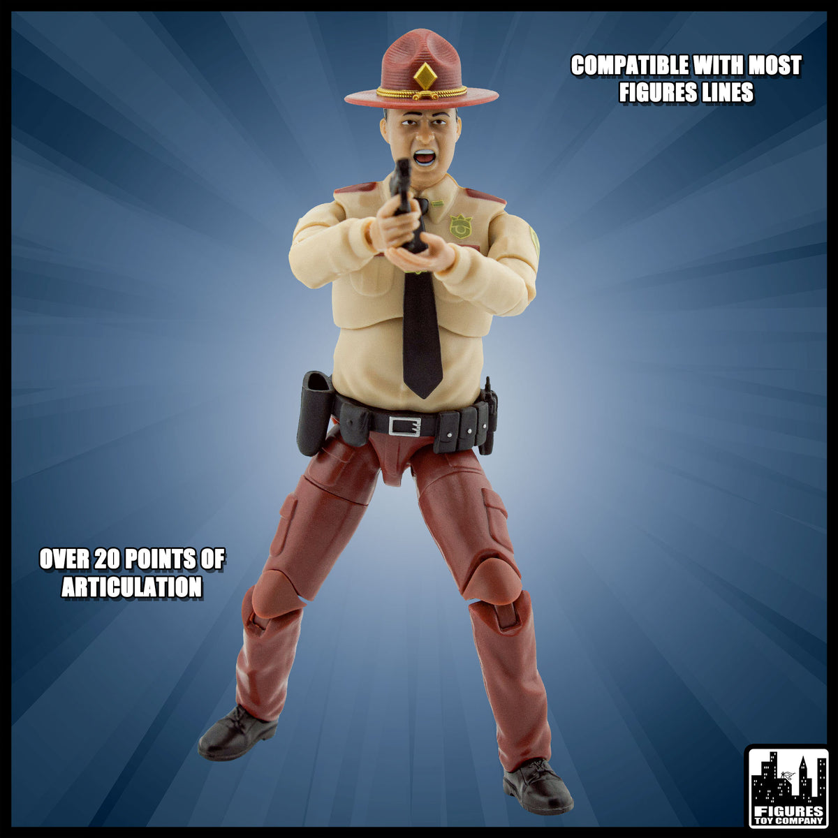 Set of all Three 6.5 Inch Ultimate Law Enforcement Figures [Police, State Trooper, Swat Officer]