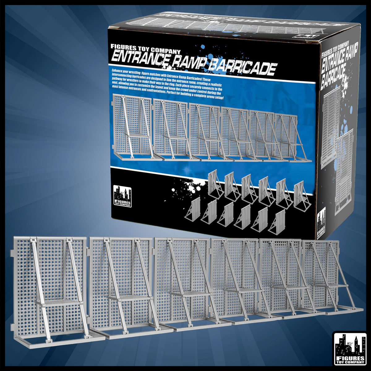 Entrance Ramp Barricade Guardrails for WWE & AEW Wrestling Action Figures