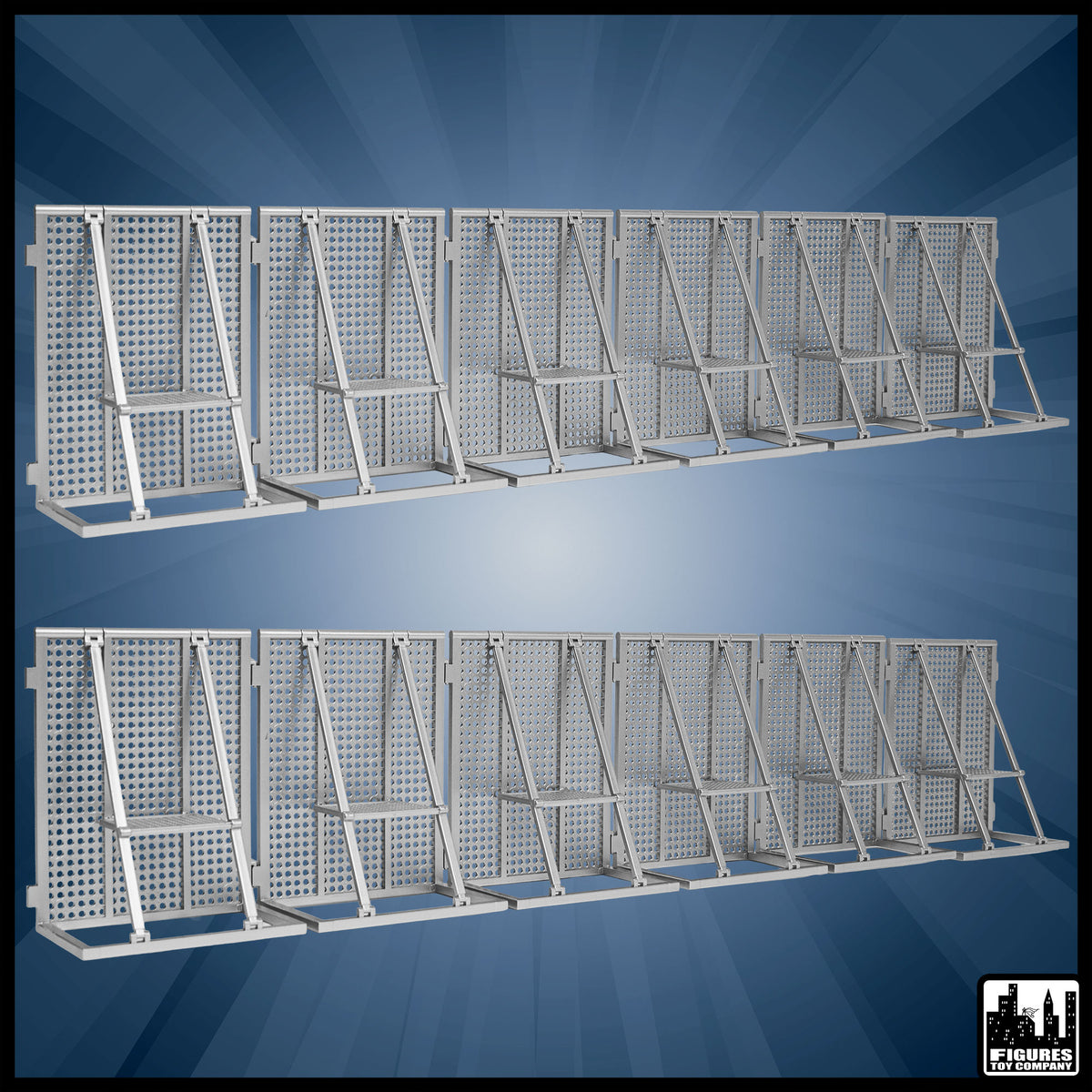 Entrance Ramp Barricade Guardrails for WWE & AEW Wrestling Action Figures