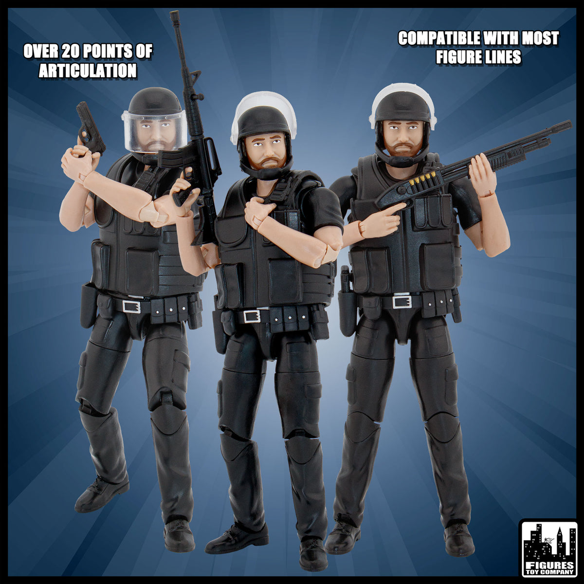 Ultimate 6.5 Inch Swat Officer Action Figure With Deluxe Articulation