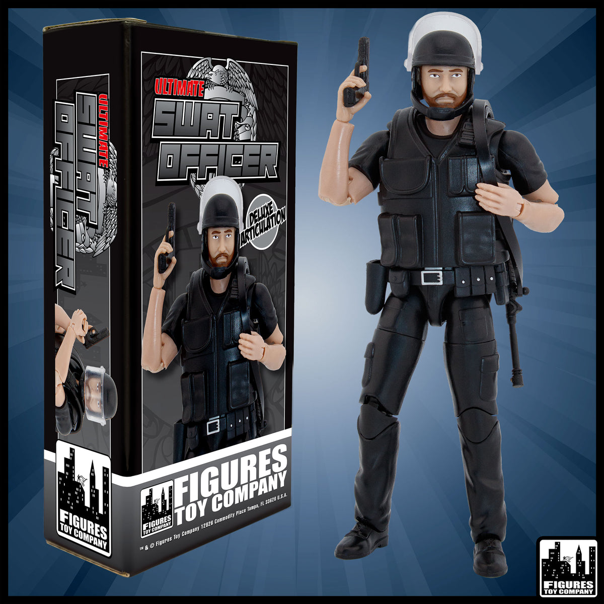 Set of all Three 6.5 Inch Ultimate Law Enforcement Figures [Police, State Trooper, Swat Officer]