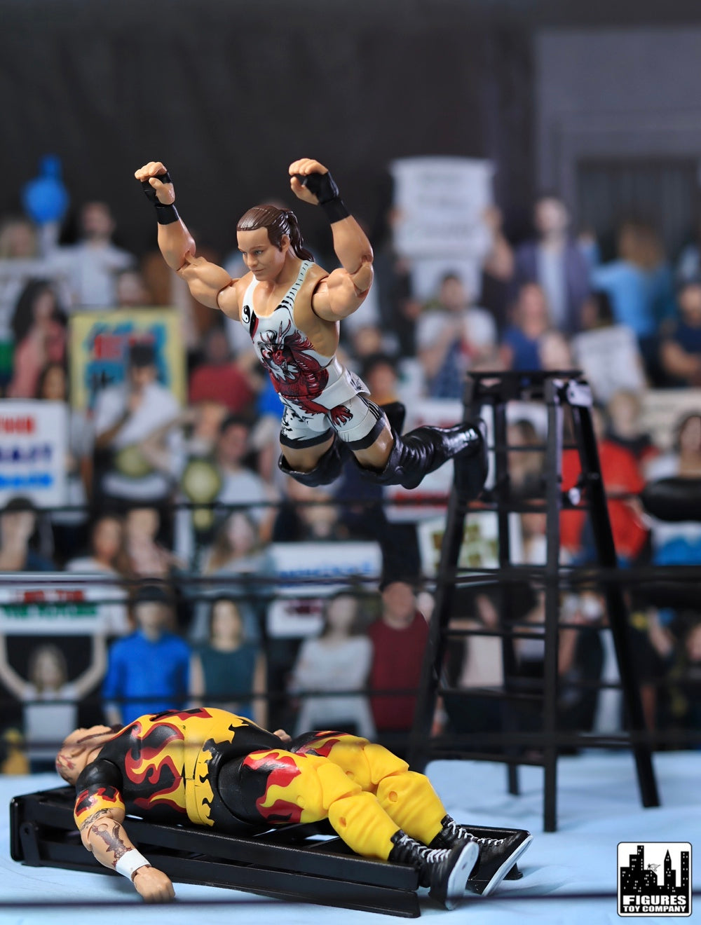 10 Inch Breakable &amp; 7 Inch Black Ladder For WWE &amp; AEW Wrestling Action Figures