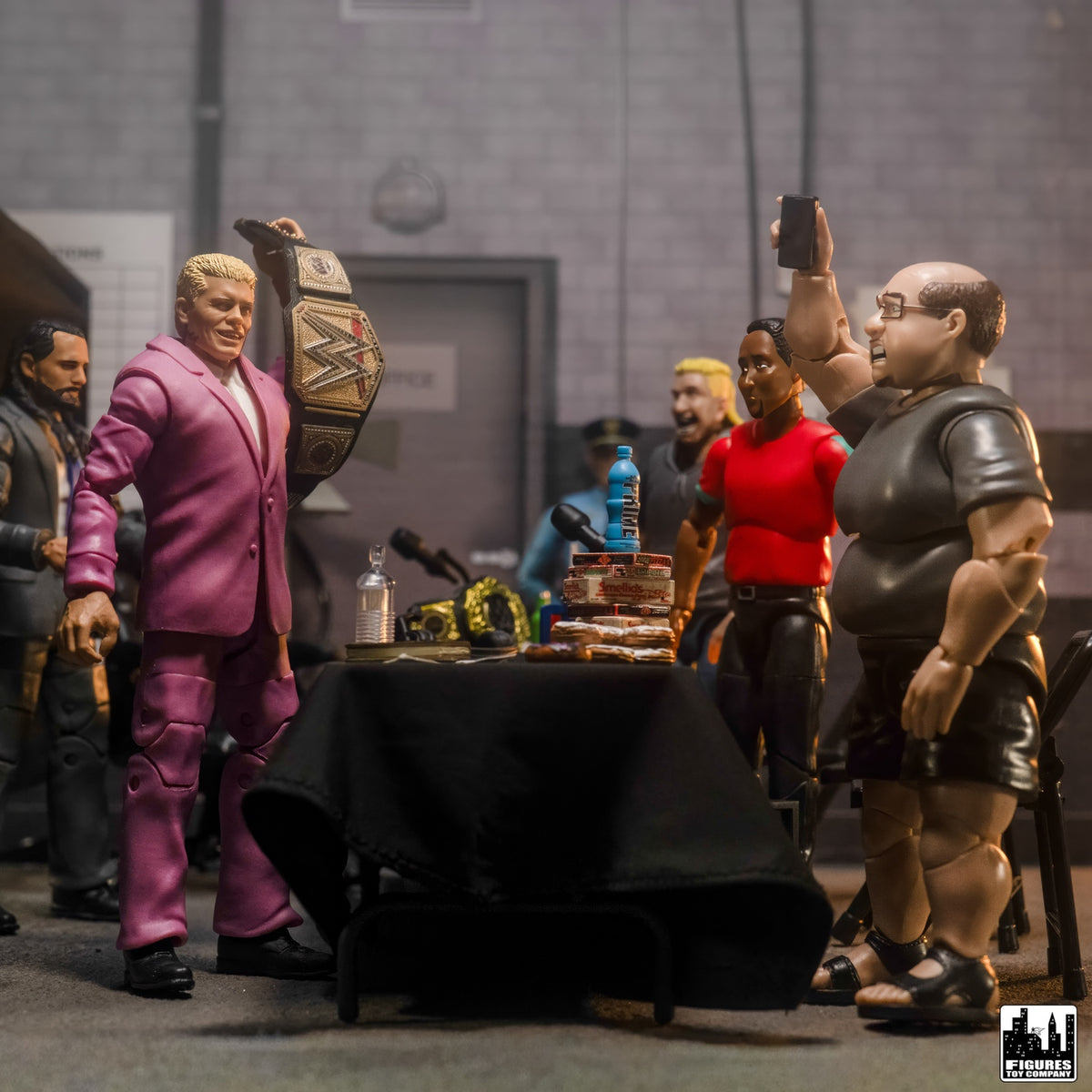 Media Scrum Accessory Set for WWE & AEW Wrestling Action Figures