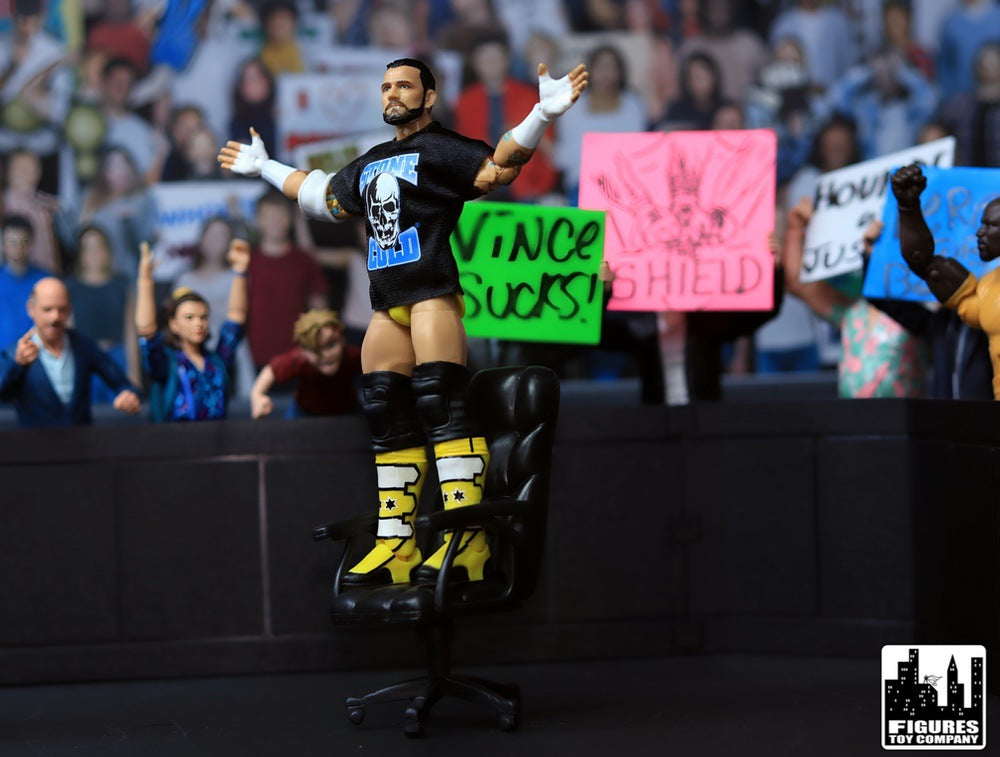 Set of 2 Breakable Office Chairs for WWE &amp; AEW Wrestling Action Figures