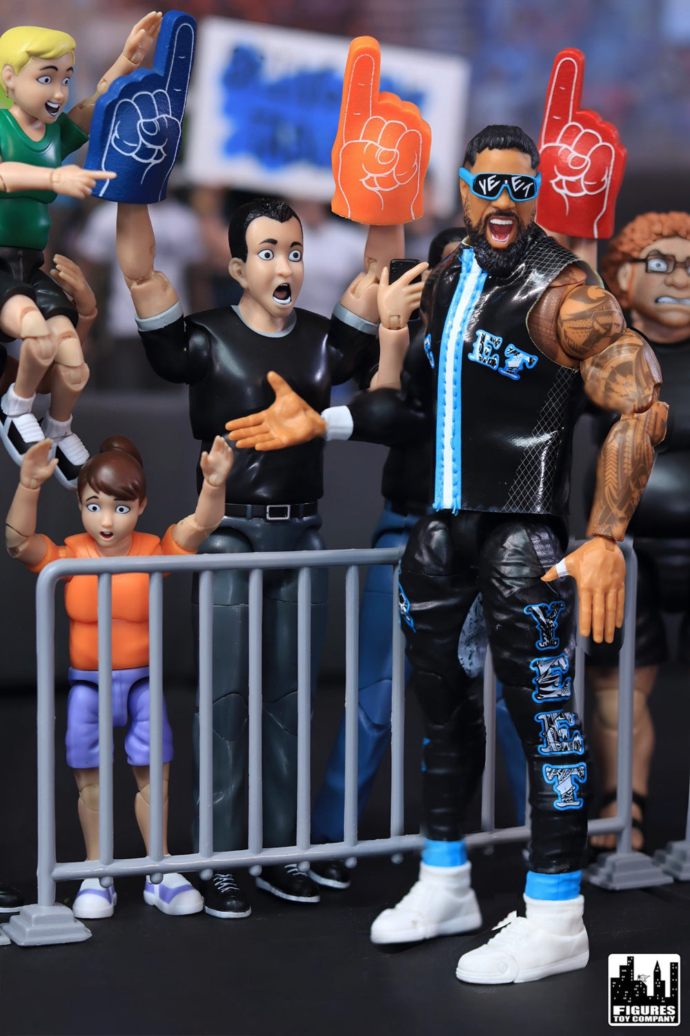 Ultimate Wrestling Crowd Fan Figures Four-Pack for WWE &amp; AEW Wrestling Figures [Series 3]