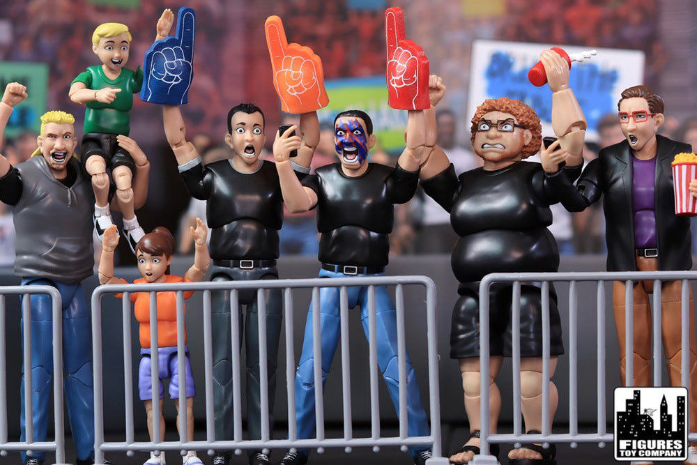 Ultimate Wrestling Crowd Fan Figures Four-Pack for WWE &amp; AEW Wrestling Figures [Series 3]