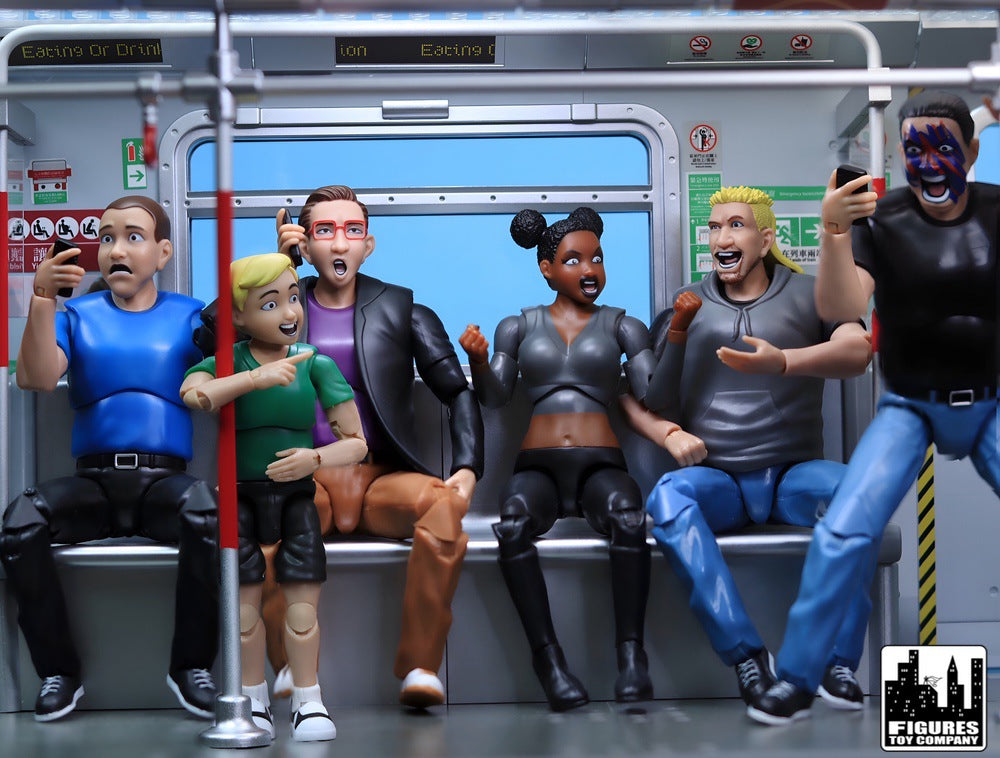 Ultimate Wrestling Crowd Fan Figures Four-Pack for WWE &amp; AEW Wrestling Figures [Series 3]