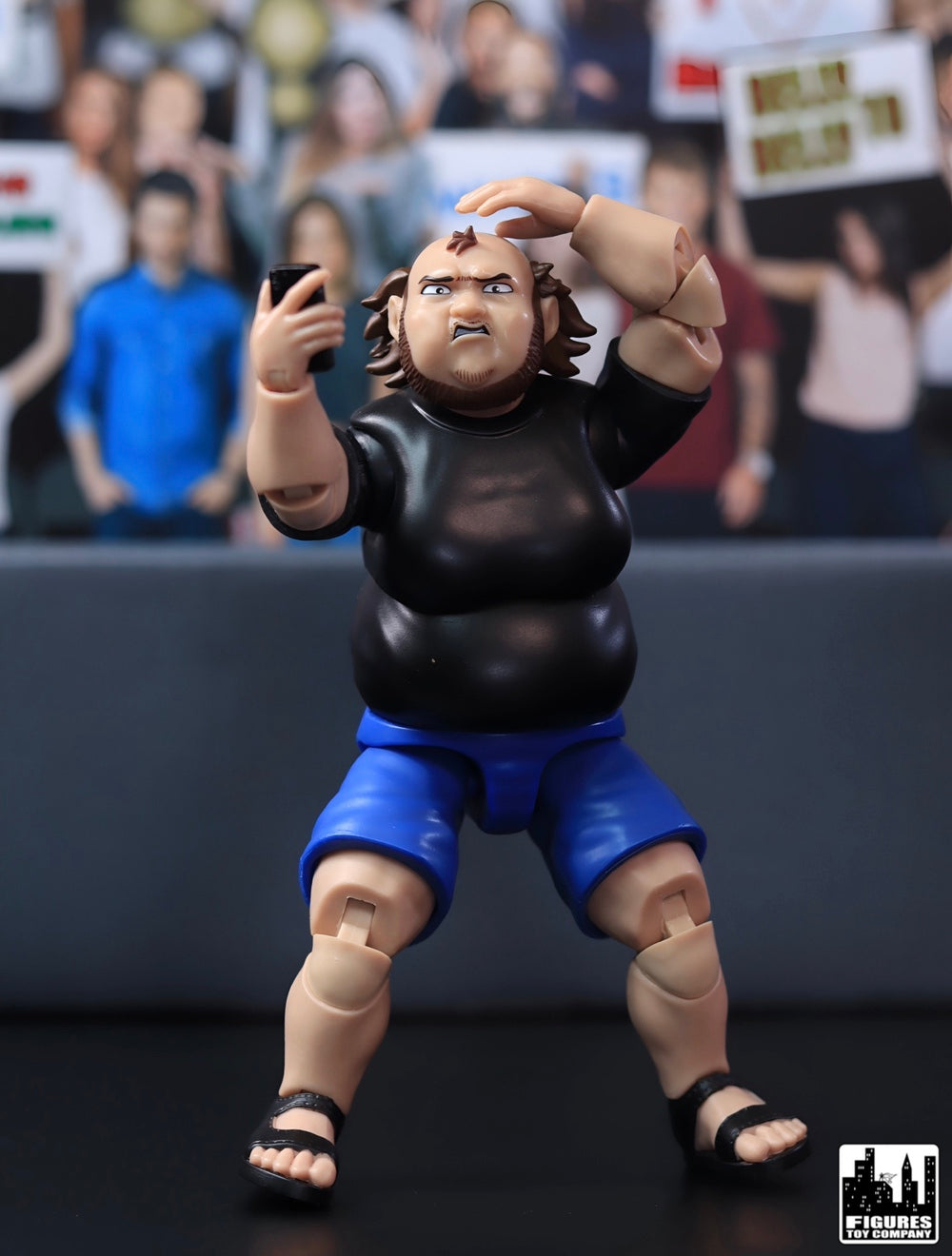Ultimate Wrestling Crowd Fan Figures Four-Pack for WWE &amp; AEW Wrestling Figures [Series 2]