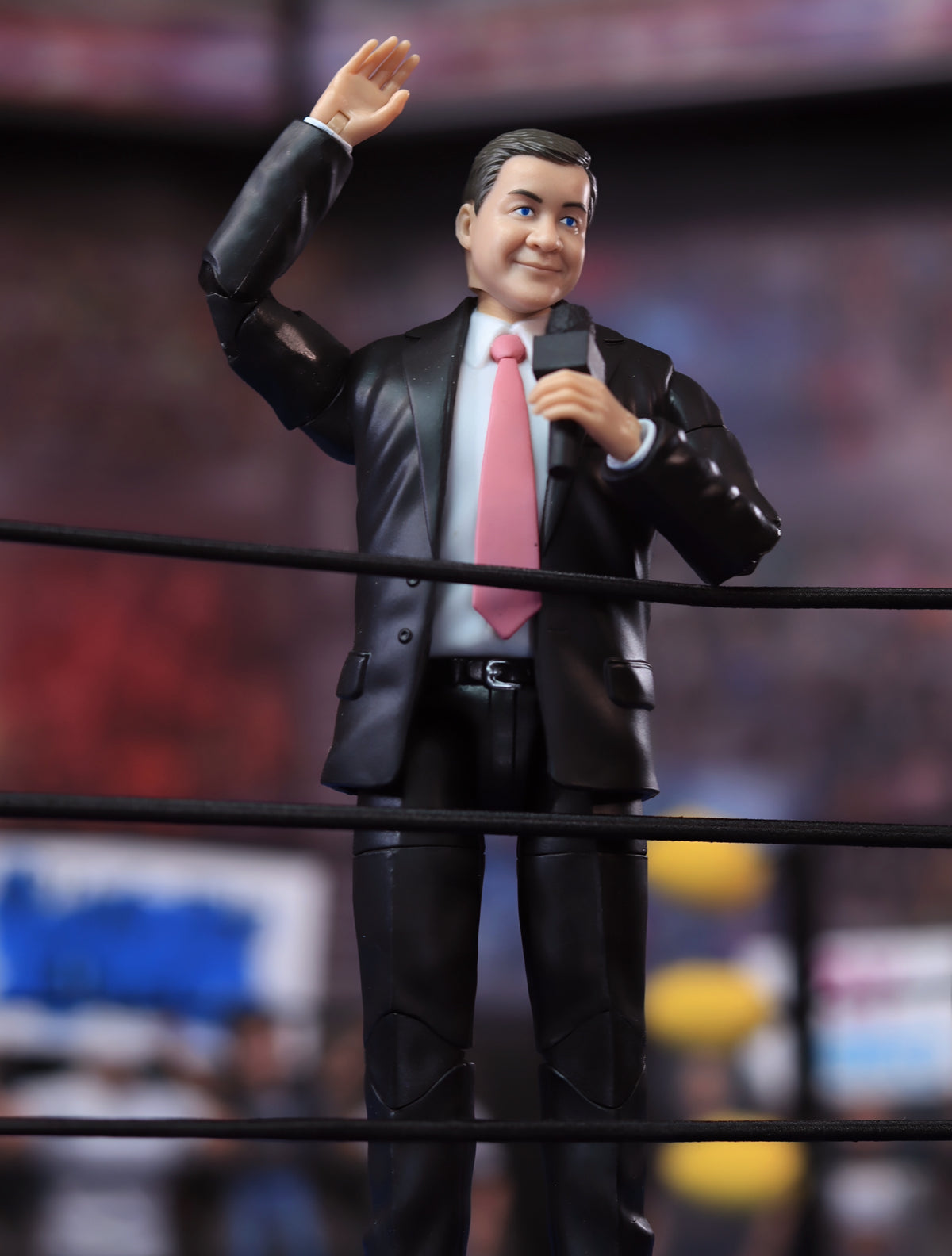 Ultimate Talking Wrestling Ring Announcer Figure for WWE &amp; AEW Action Figures