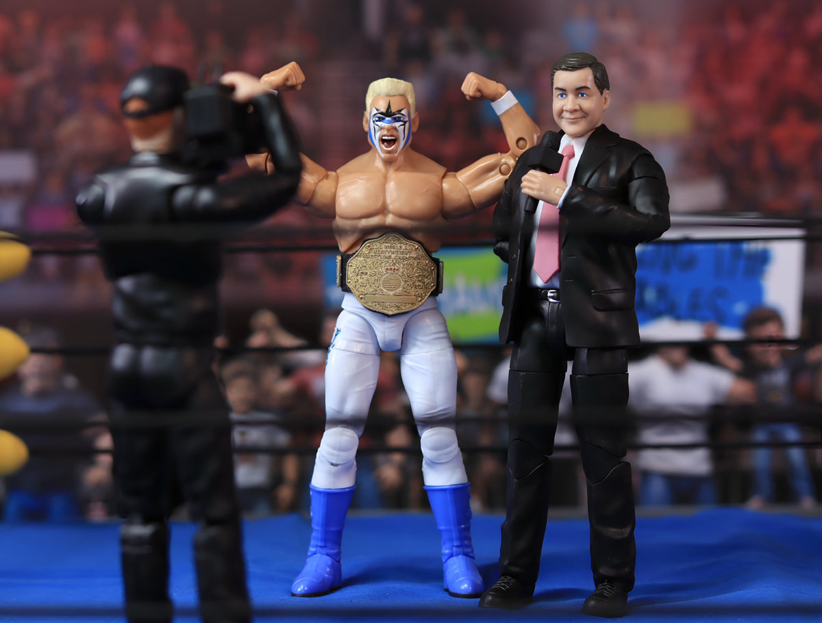Ultimate Talking Wrestling Ring Announcer Figure for WWE &amp; AEW Action Figures