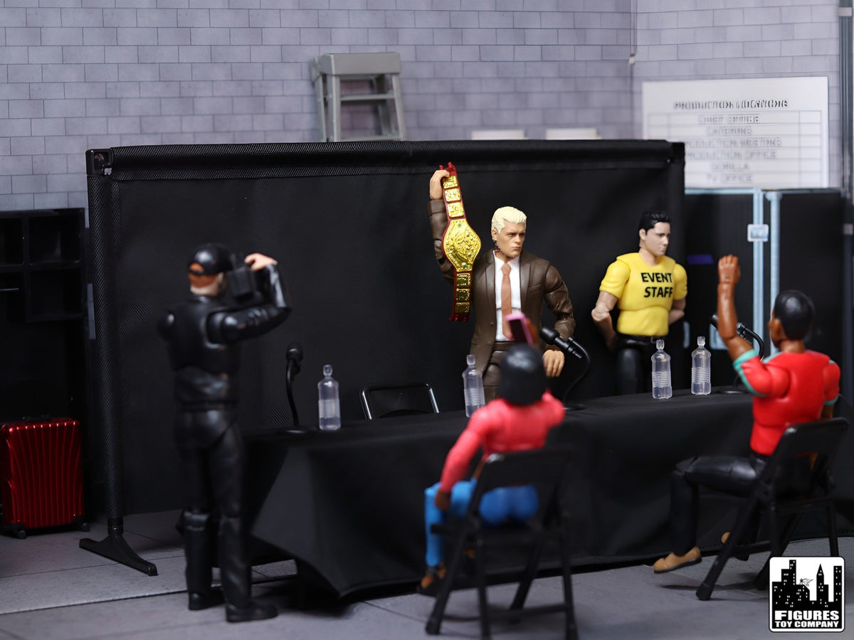 Media Scrum Accessory Set for WWE & AEW Wrestling Action Figures