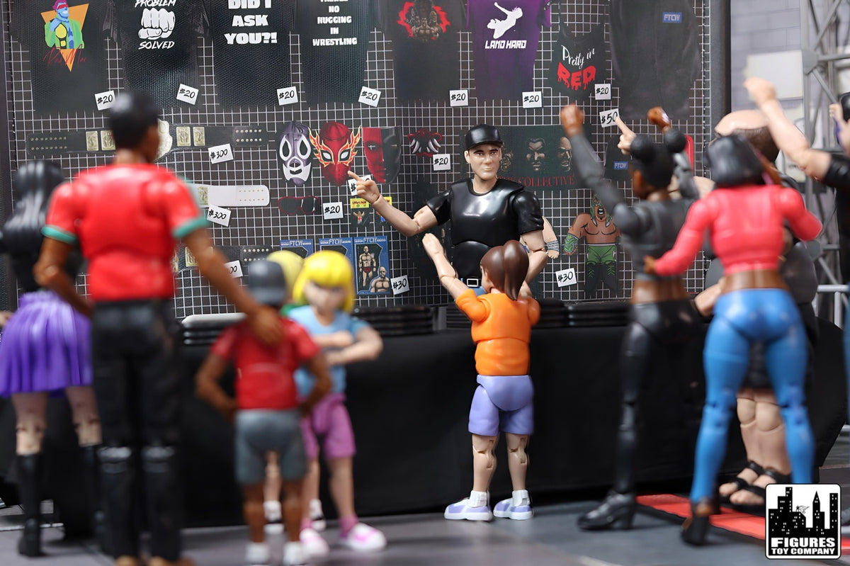 Merch Stand Accessory Set for WWE & AEW Wrestling Action Figures