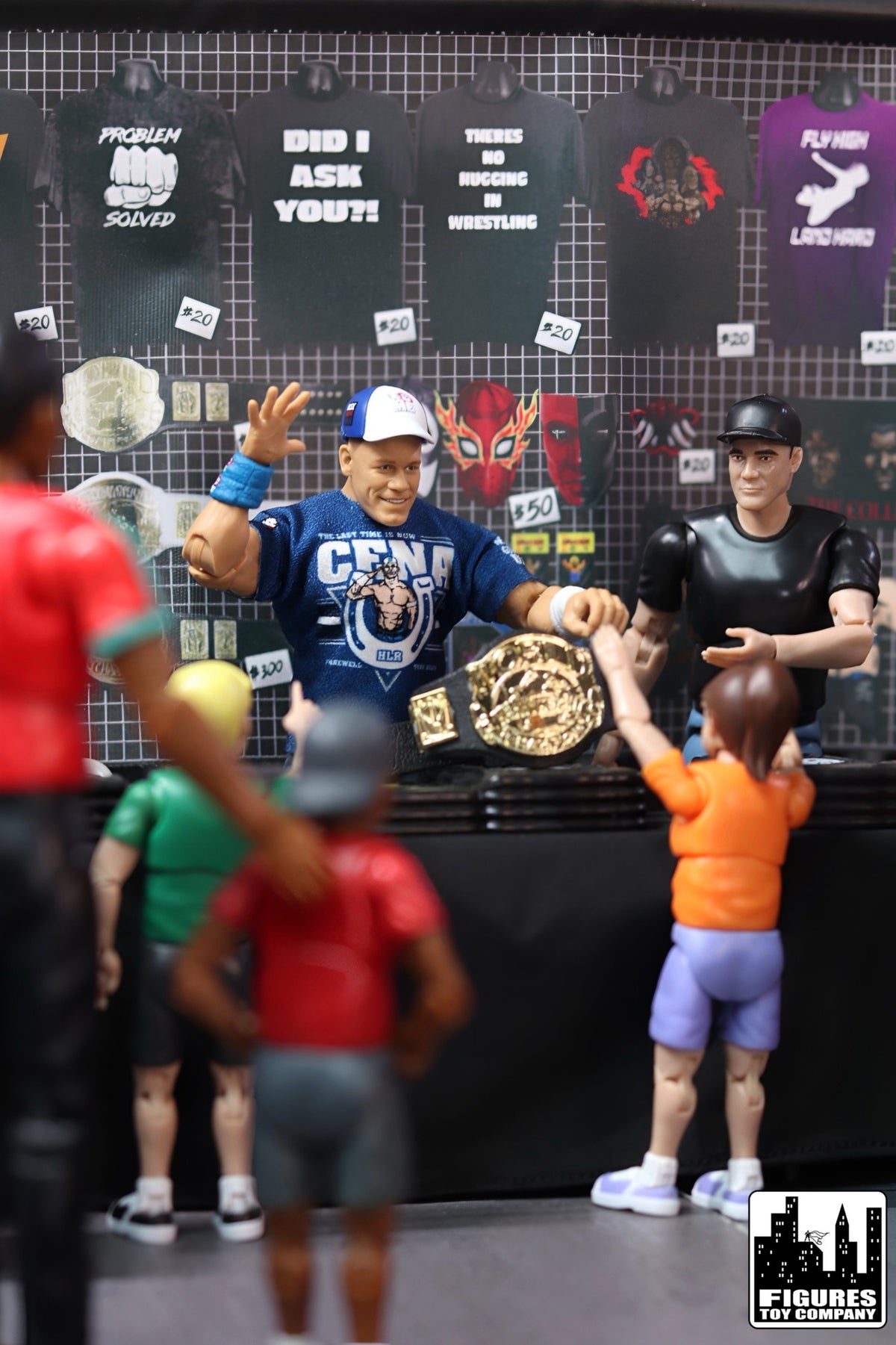 Merch Stand Accessory Set for WWE & AEW Wrestling Action Figures