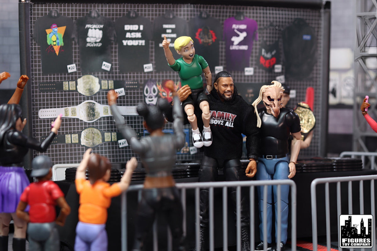 Merch Stand Accessory Set for WWE & AEW Wrestling Action Figures