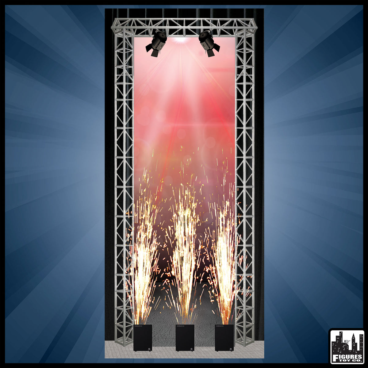 Cardboard Wrestling Entrance Stage Backdrop for WWE & AEW Action Figures