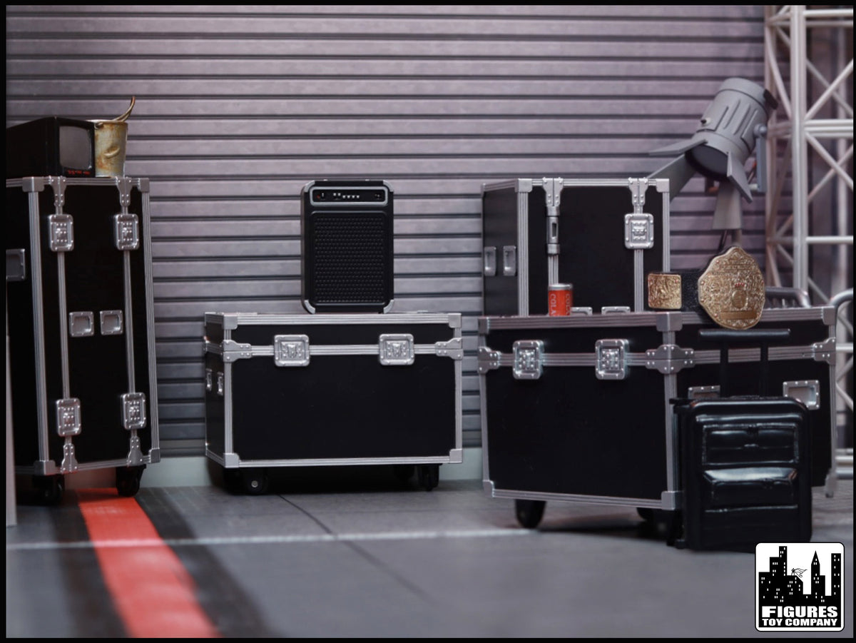 Set of 2 Road Cases for WWE &amp; AEW Wrestling Action Figures