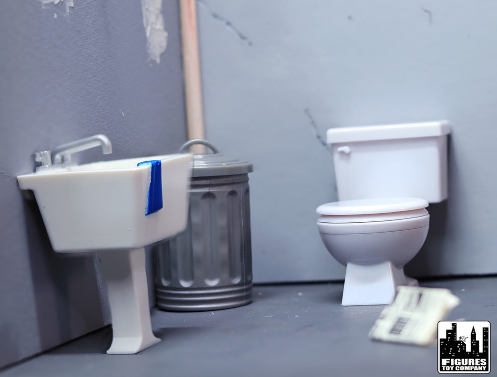 Set of 2 Toilets for WWE &amp; AEW Wrestling Action Figures