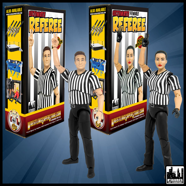 Referee Figures Ultimate Referee With Deluxe Articulation for WWE Wrestling Figures ...