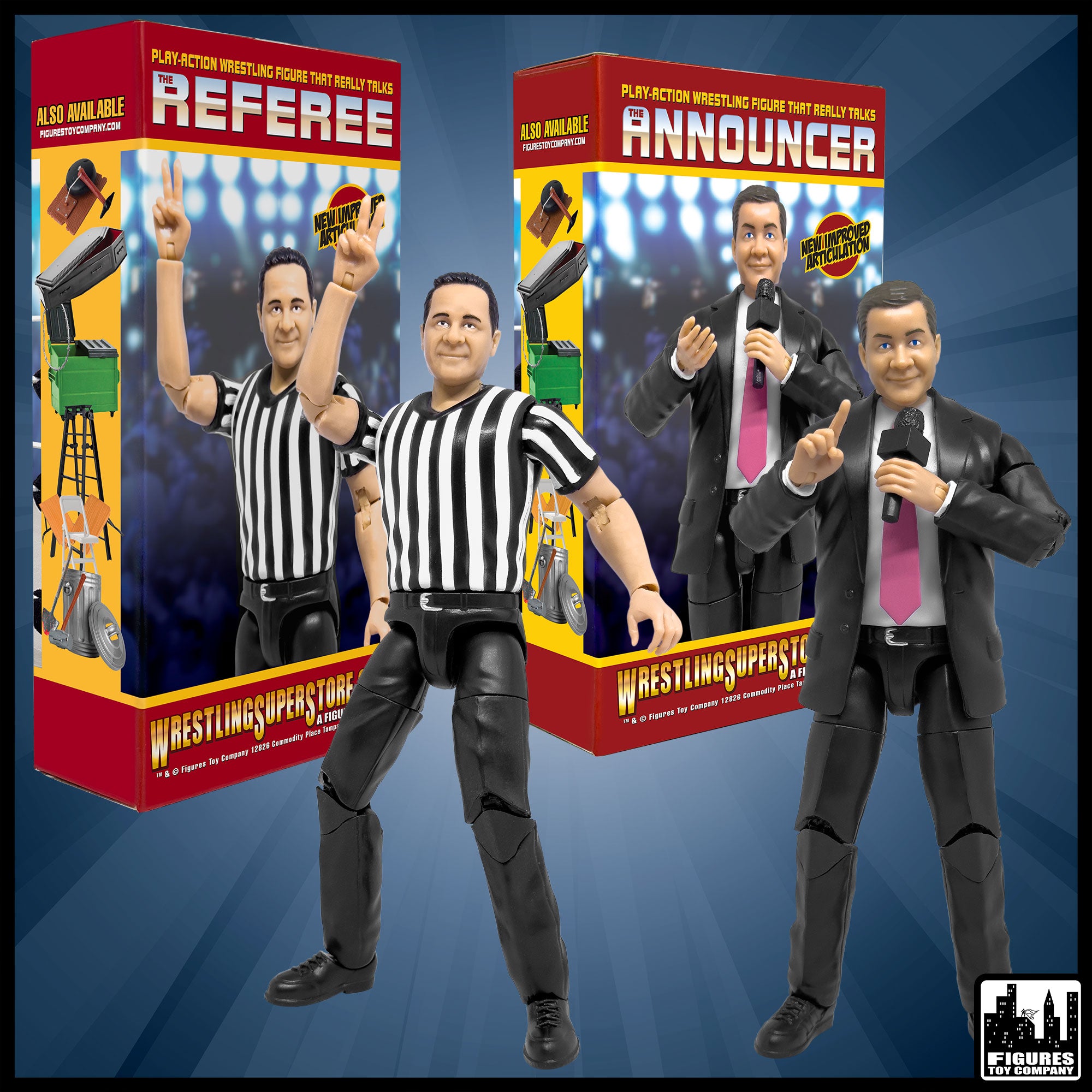 Ultimate Talking Wrestling Referee Ring Announcer Action Figures ultimate-talking-wrestling-referee-ring-announcer-action-figures
