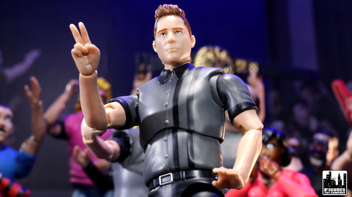 Ultimate Dark Gray Referee with Deluxe Articulation for WWE &amp; AEW Figures