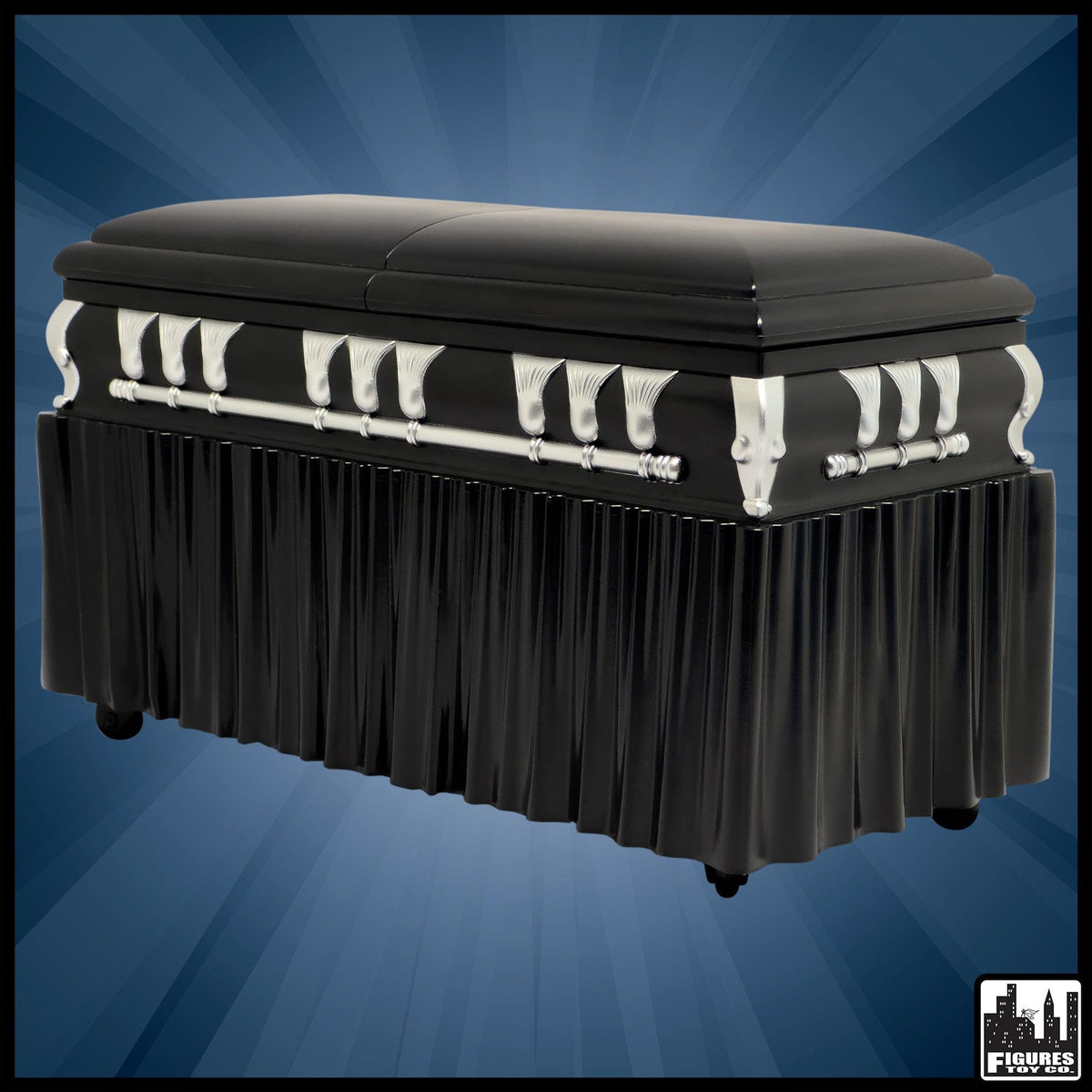 Set of 2 Deluxe Caskets for WWE &amp; AEW Wrestling Action Figures with Removable Base